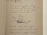 an old book with a drawing of a boat in the water