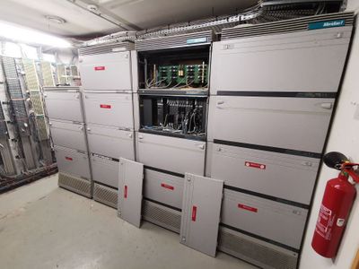a room filled with lots of different types of electrical equipment