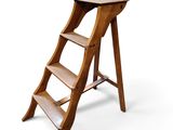 an image of a wooden step stool on a white background
