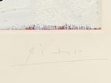 a drawing of a man riding a snowboard down a hill