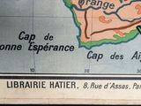 a map of france on the wall of a building
