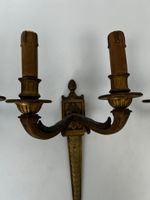 Quatre appliques en bronze à deux lumières, modèle classique (photo 6)