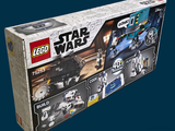 a box with a lego star wars set inside of it