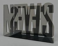 Porte-revue en plexiglas tabac (photo 4)