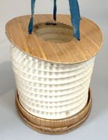 Lanterne portative en papier et marqueterie de paille teinté… (photo 2)