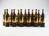 a group of six bottles of wine sitting next to each other