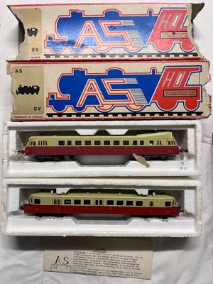 HO – A.S.- lot de 2 autorails en boites dont X23145 A.D.N.(Aciéries du - Photo 1