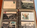 beaucoup de vieilles cartes postales sur la table