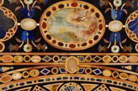 Important plateau en marbre et marqueterie de marbres et pie… (photo 6)