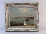 une image d'une image d'une peinture d'un bateau dans l'eau