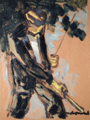 Jef FRIBOULET "Le pêcheur de truite"