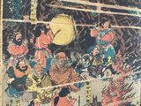 an image of a painting of a group of people in a wrestling ring