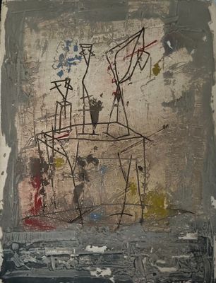 a picture of a painting on the wall of a building