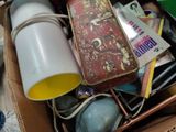 a box full of assorted items that are in it