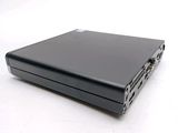 a black laptop sitting on top of a white table