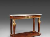 a george ii mahogany console table with marble top