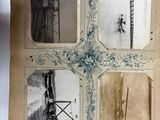 an old photo of a group of photos of a man on a plane