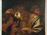 un tableau représentant un homme portant une couronne d'épines sur la tête