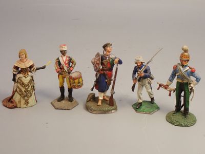 Figurines d'artistes - Divers- 54 mm, réunion de 5 figurines…