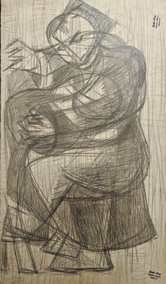 an image of a drawing of a man sitting on a chair