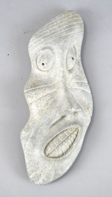 an image of a stone mask on a white background