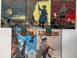 Quatre livres racontant les aventures de Leperver et des pirates de la mer