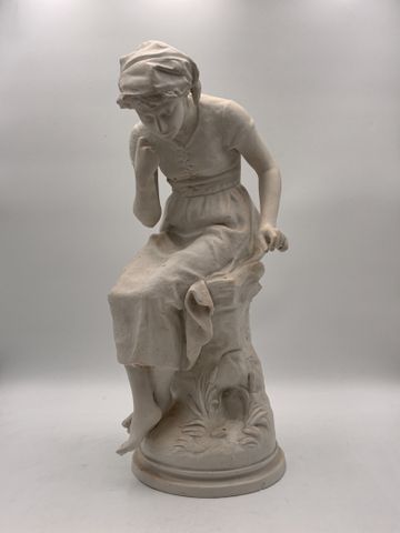 Ernest Justin FERRAND (1846-1932) (D’après). SEVRES. « Pêcheuse »...