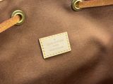 Sac cabas Louis Vuitton en toile marron et cuir beige
