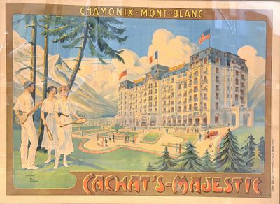 a picture of an advertisement for a hotel in the mountains