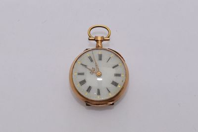 MONTRE de col en or (manque le remontoir), poinçon CHEVAL. - Photo 1