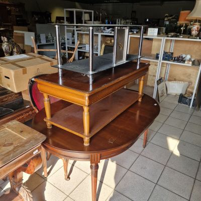 a table that has a laptop on top of it