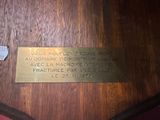 a plaque on the table that says we are in france