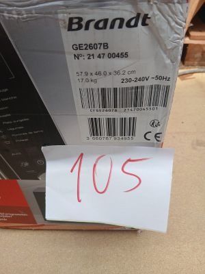 Micro-ondes Grill Brandt GE2607B – 26 L – 900 W – Noir
