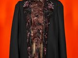 an image of a black and red jacket on a mannequin