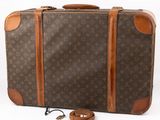 louis vuitton monogram canvas and leather suitcase with strap