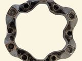 a picture of a metal frame with holes in it