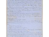 a handwritten letter written in blue ink on a piece of paper