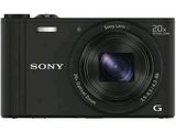 the camera is black and has a 20x zoom lens