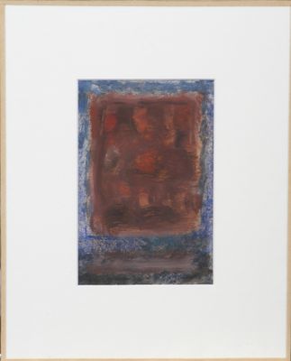 une image représentant une peinture abstraite avec un carré rouge au centre