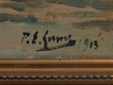 an image of a painting of a boat in the water