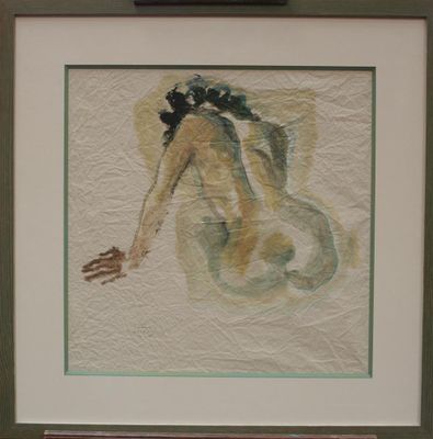a picture of a painting of a nude woman in a frame