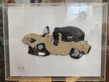 a picture of a picture of a motorcycle in a glass case