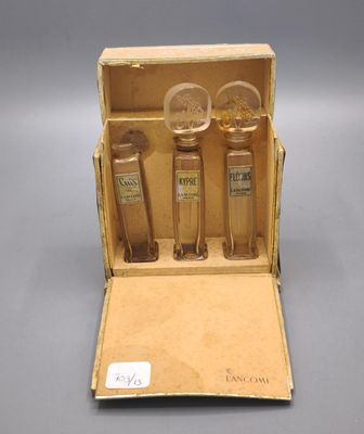 Coffret Vintage Lancôme avec Flacons Cuir et Kypre