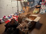 a room with a lot of items on the floor