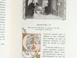an open book with a picture of a man and a woman