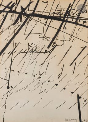 une image représentant un dessin en noir et blanc d'une personne sous la pluie