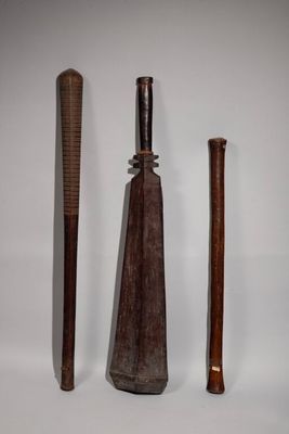 three different types of baseball bats on a white background