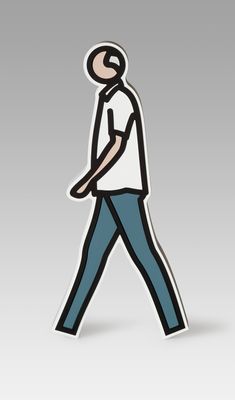 illustration of a man walking with a backpack on his back