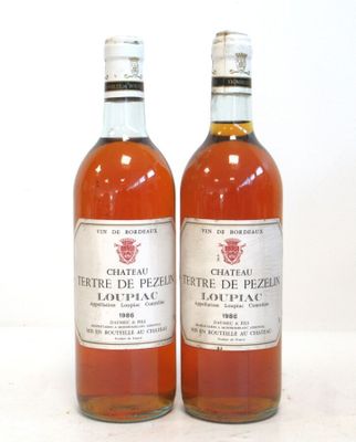 2 Blles CH. TERTRE DE PEZELIN Loupiac 1986 - Photo 1