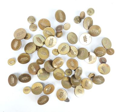 un grand nombre de pièces qui se trouvent sur une surface blanche